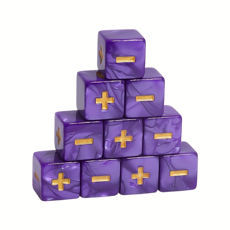 Set of 10 16Mm Acrylic Right Angle Dice for Games